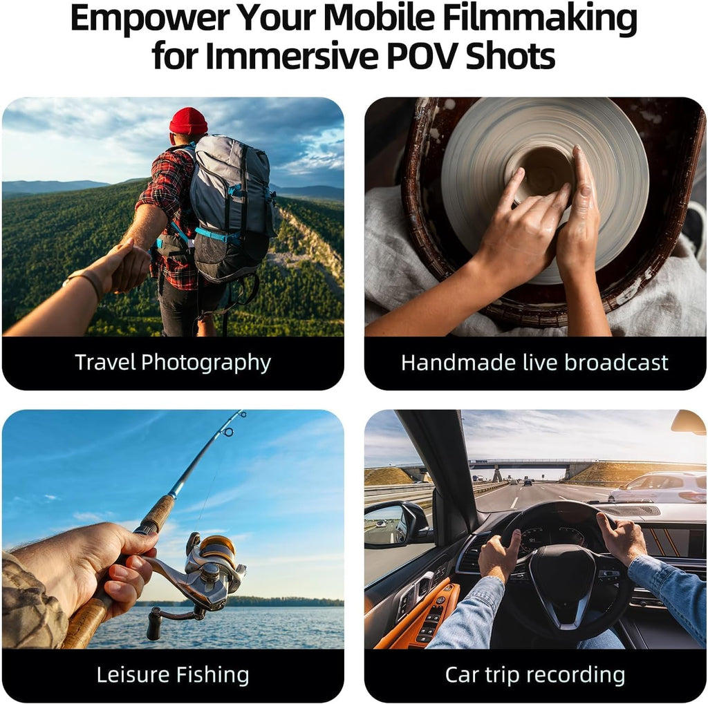 Magnetic Neck Mount for Phones, Neck Phone Holder Pov/Vlog Mount | Hand Free Phone Neck Holder Chest Stand Strap Video Recording for Iphone 17 16 15 14 13 12 Seires Android Phones